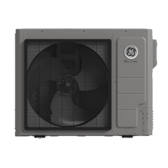 A gray GE ductless mini-split air conditioner unit with a fan. Ductless AC installation in Dallas, TX for efficient home cooling solutions.