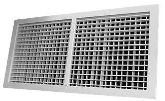 Air supply register with a grid pattern, designed for efficient airflow in HVAC systems, relevant to air balancing and temperature control in residential spaces.