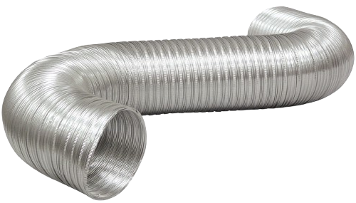 Flexible metal air duct used in HVAC systems for efficient airflow and ventilation.