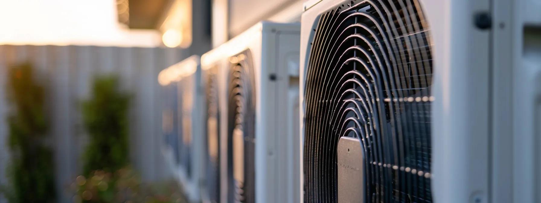 close up picture of a heat pump unit in tempe, arizona