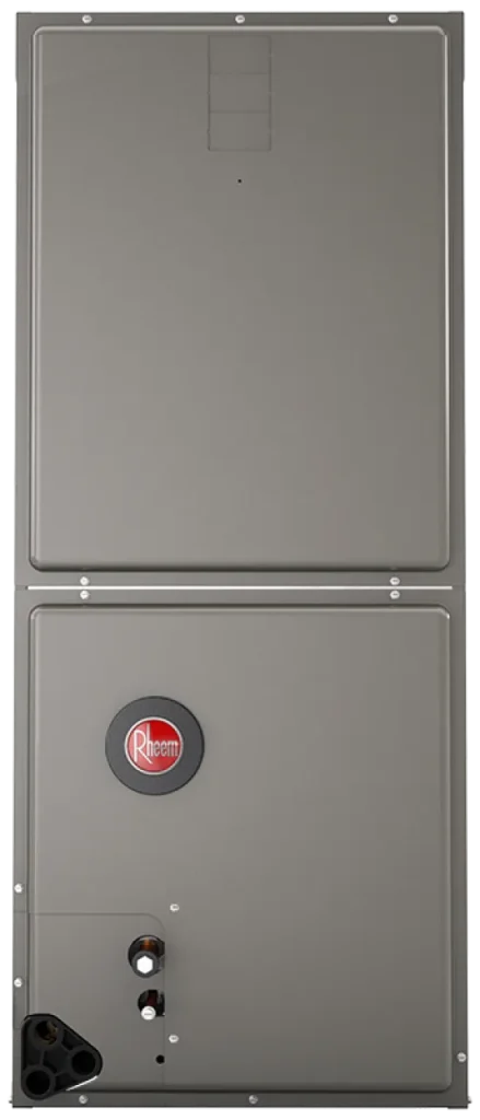 Rheem Cooling system unit showcasing a modern design for efficient cooling. Rheem unit for cooling solutions, suitable for Dallas, TX homes.