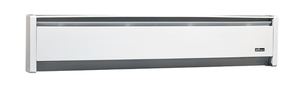 Electric baseboard heater with a sleek white design, commonly used for efficient heating in Dallas homes.