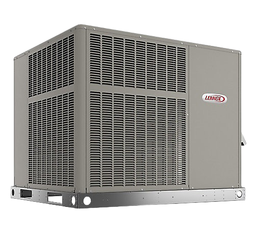 Commercial HVAC replacement and new construction equipment, Lennox unit, supporting Dallas businesses.